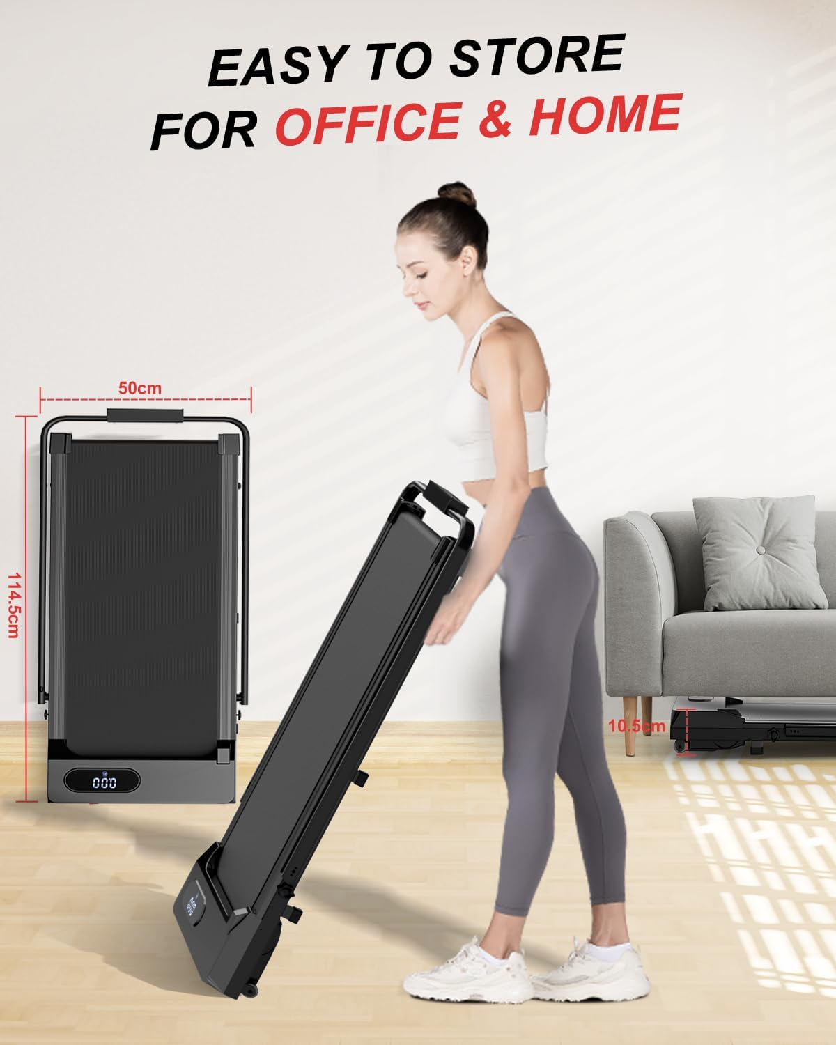 Foldable Walking Pad with Handle