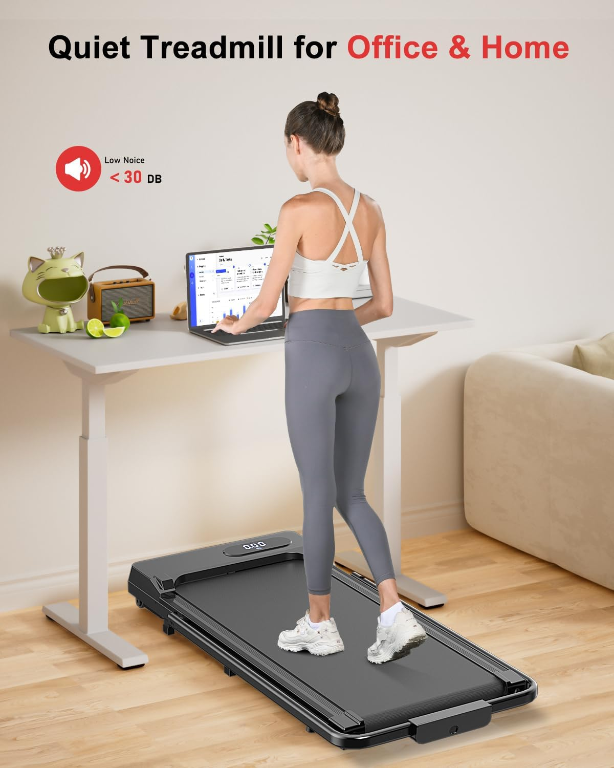 Foldable Walking Pad with Handle