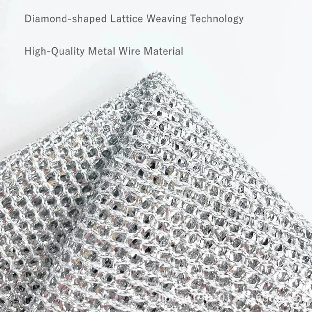 ZentoClean Non-Scratch Wire Cleaning Cloths – Multipurpose Reusable Dishwashing Rags