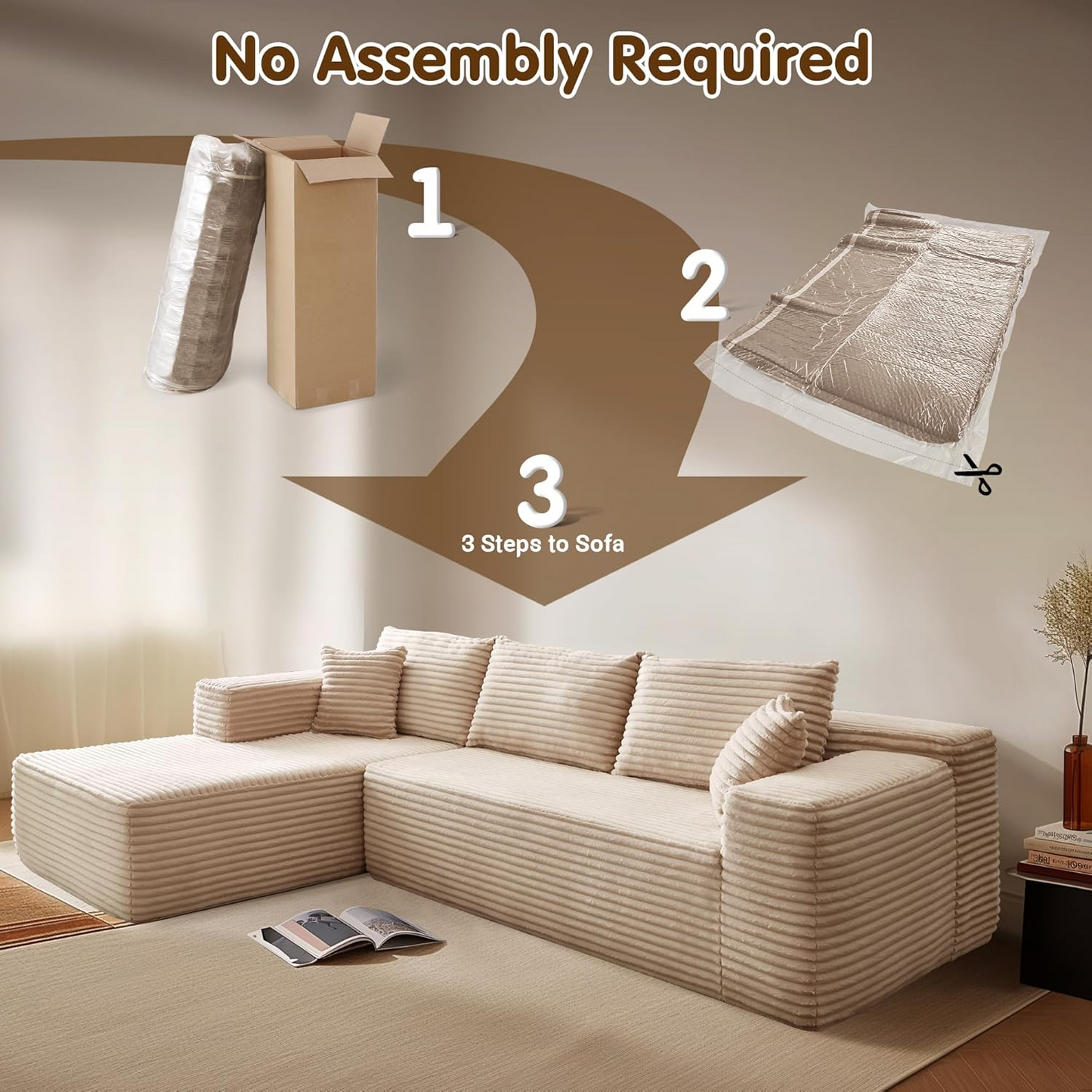 Cloud Sectional Sofa with Chaise