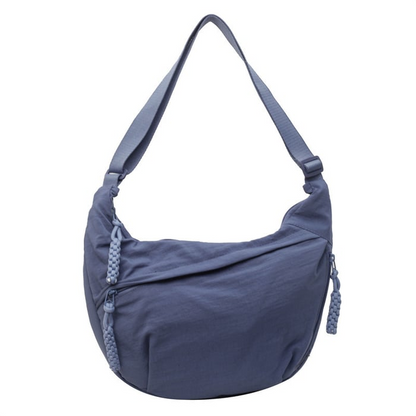 Women's Fashion Plain Color Nylon Crossbody Hobo Bag